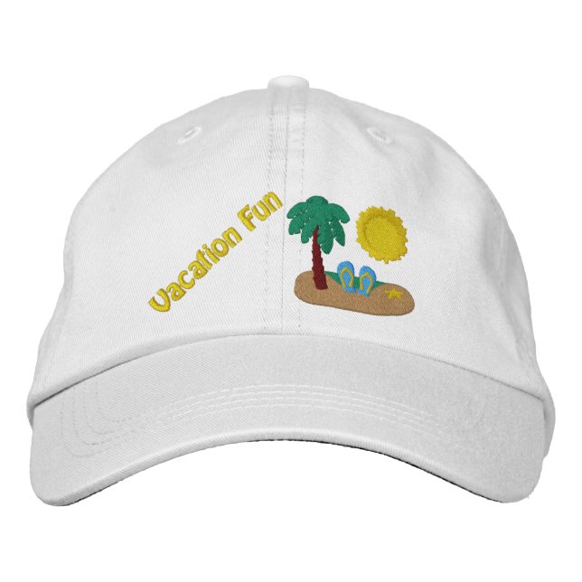 Semester Strand Broderad Hatt Keps (Framsida)