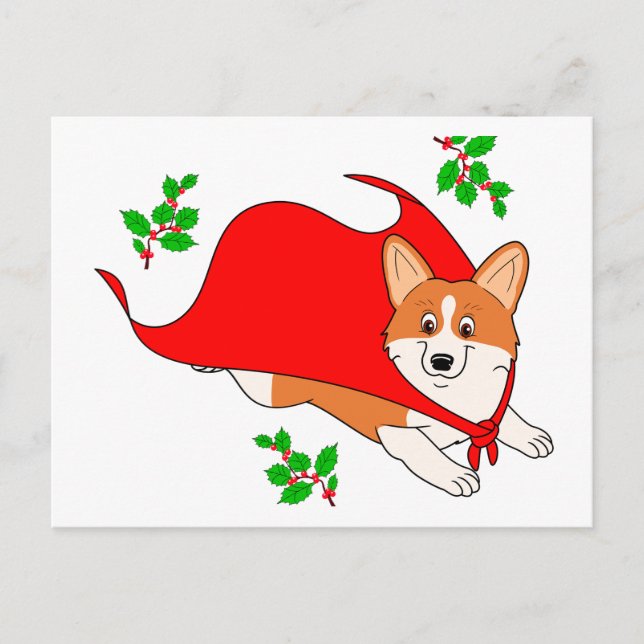 Semester Super Corgi med Cape Helg Vykort (Framsida)