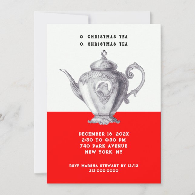Semester Tea-inbjudningar Inbjudningar (Framsida)