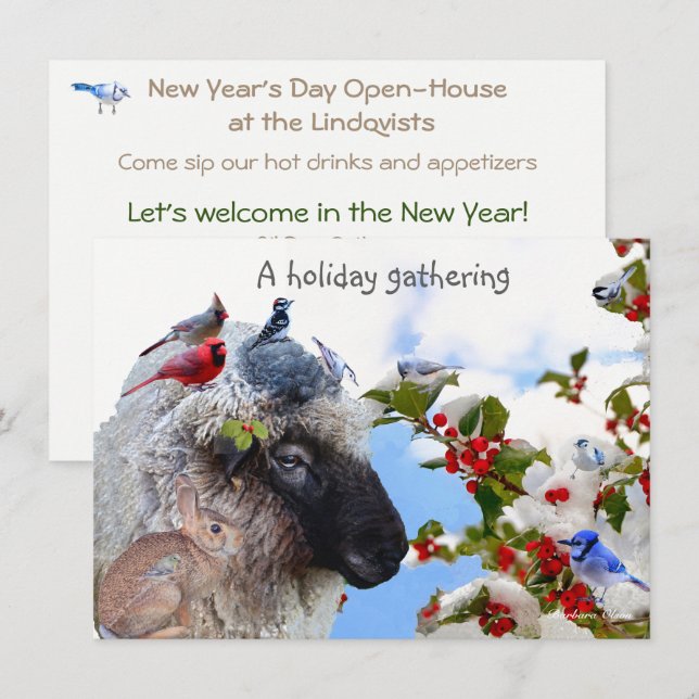 Semester/vinter inbjudan (Fram/baksida)