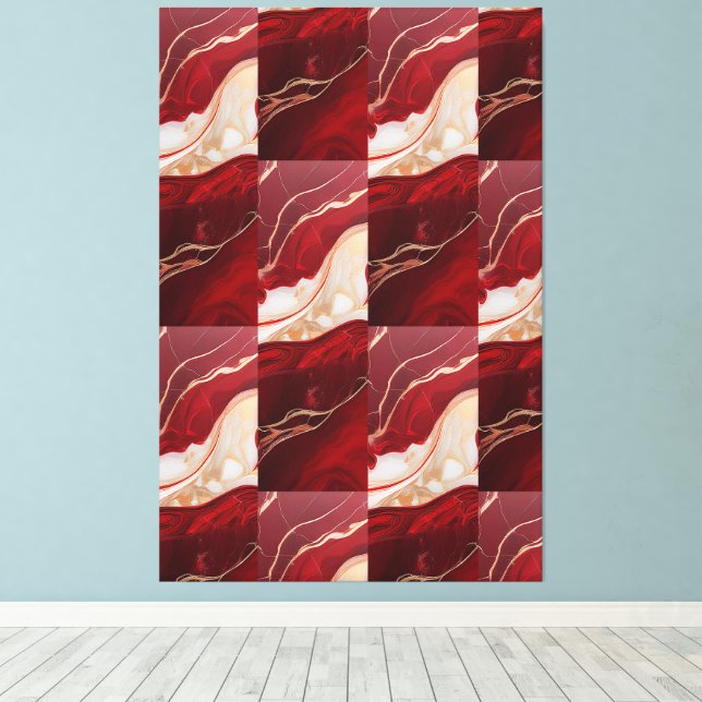 Semester Virvel Vonder Retro Julduk Canvas Blommar (Insitu (trägolv))