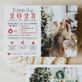 Semesterårsöversikt Infographic Julkort