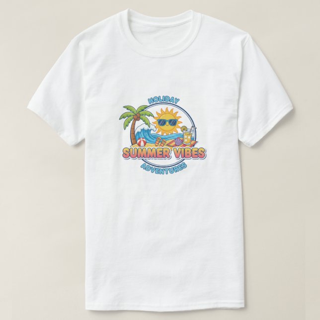 Semesteräventyr, sommarstämning t shirt (Design framsida)
