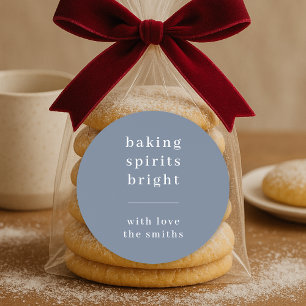 Semesterdekaljrulle Baking Spirits Bright-etiket Runt Klistermärke