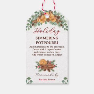 Semesterdoftpotpurri recept  presentetikett
