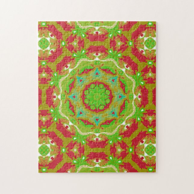 Semesterfestlig Liquid Art Mandala Pussel (Vertikal)