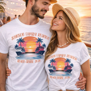 Semesterfirande för Beachfamiljen anpassad kryssni T Shirt