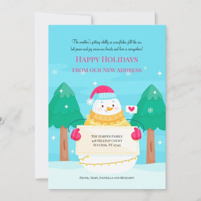 Semesterflyttkort Julkort (Framsida)