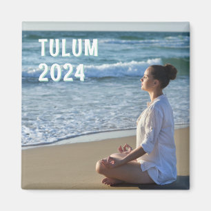Semesterfoto från stranden magnet