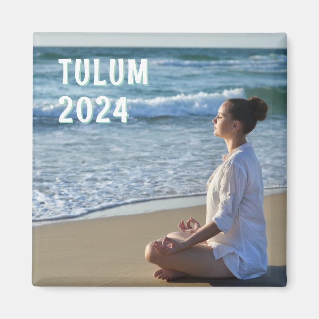 Semesterfoto från stranden magnet (Framsidan)