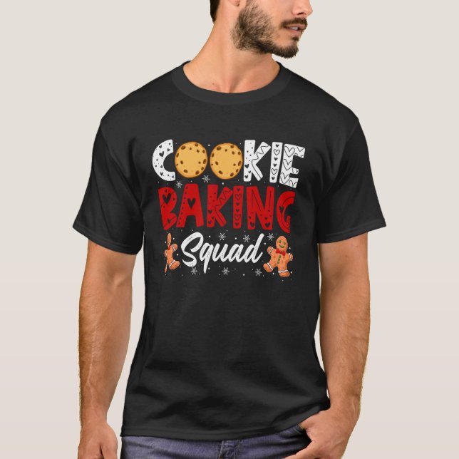 Semestergodiskbakande Squad Crew God Jul L T Shirt (Framsida)