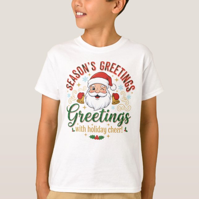 Semesterhälsningar med högtidlig glädje t shirt (Framsida)