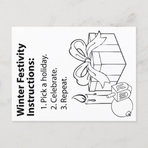 Semesterinstruktioner Helg Vykort