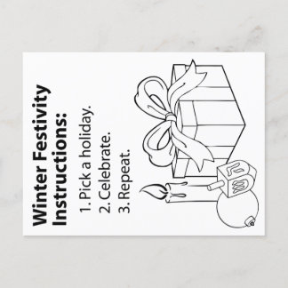 Semesterinstruktioner Helg Vykort