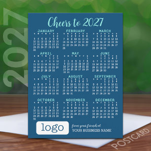 Semesterkalender 2027, Företagets logotyp Vykort