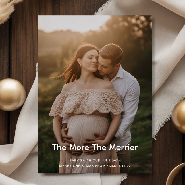 Semesterkort för bebis på väg - Högtidlig hälsning Julkort (Skapare uppladdad)