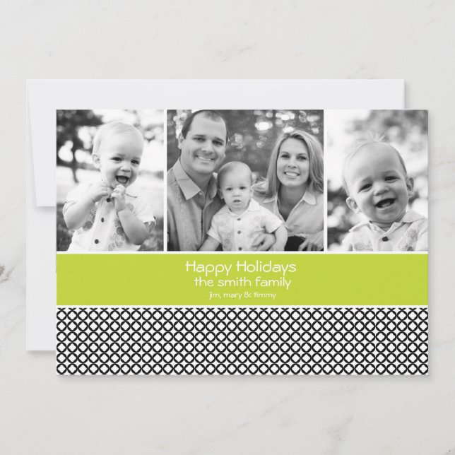 Semesterkort med 3 bilder julkort (Framsida)