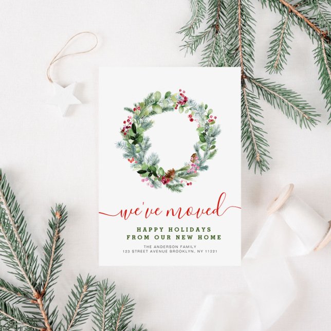 semesterkrans Flyttar till nytt hem kungörelse Vykort (Skapare uppladdad)