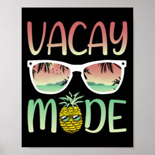 Semesterläge Rollig Ananas Med Solglasögon I Semes Poster