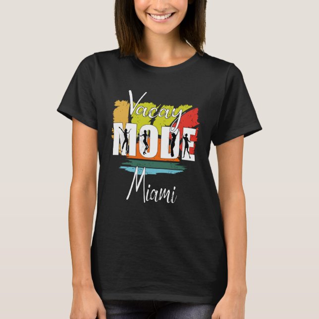 Semesterläge Sommar Beach Semester T Shirt (Framsida)