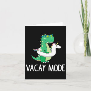 Semesterläge Söt Dinosaurie T-Shirt Rolig Familjes Kort