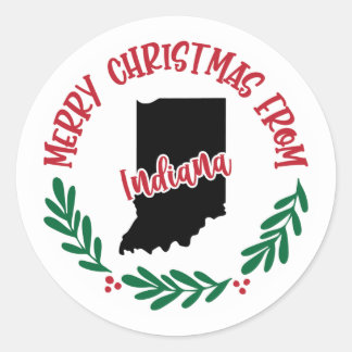 Semestermärke från Indiana Runt Klistermärke