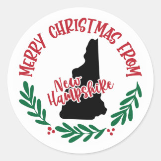 Semestermärke från New Hampshire Runt Klistermärke