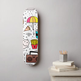 Semestermönster Mini Skateboard Bräda 18,5 Cm