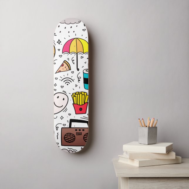 Semestermönster Mini Skateboard Bräda 18,5 Cm (Väggkonst)