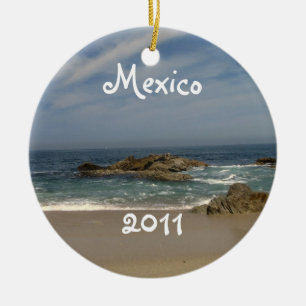 Semestern beskådar; Mexico souvenir Julgransprydnad Keramik