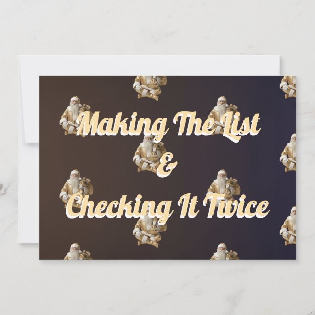  Semestern salut för lycklig  Julkort (Framsida)