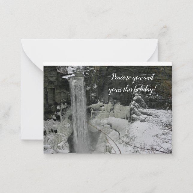 Semesternöjd - Taughannock Falls Anteckningskort (Framsida)