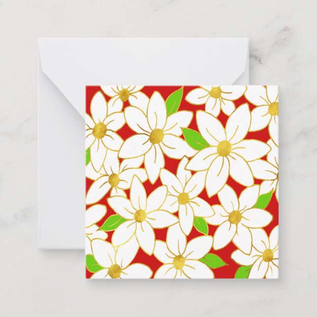 Semesterns blommor anteckningskort (Framsida)