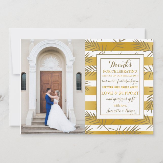 Semesterpalmer Foto Tackkort Inbjudningar (Framsida)