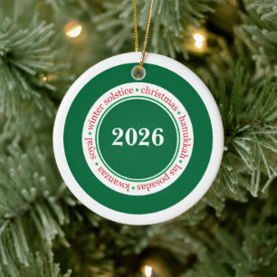 Semesterpresent anpassad prydnad julgransprydnad keramik