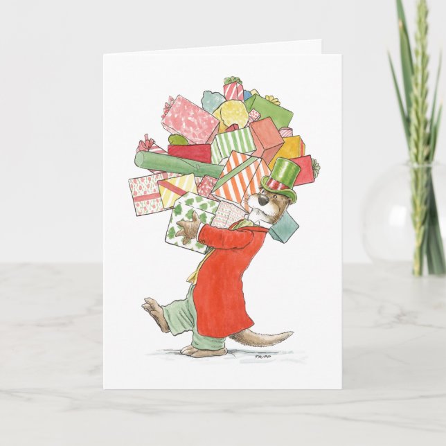 Semesterpresent Otter-kort Kort (Framsida)