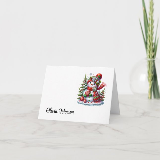 Semesterpresentnamn vikta brevkort tack kort (Framsida)