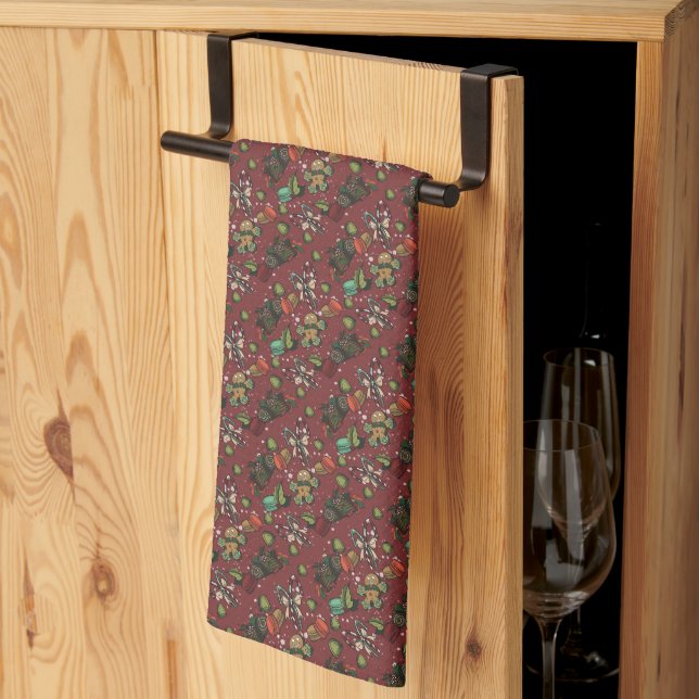Semestersötman - Pepparmynta (Färg) Kökshandduk (Thirds Fold)