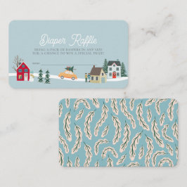 Semesterstads-/byblå blöjlotterilottsedel tilläggskort