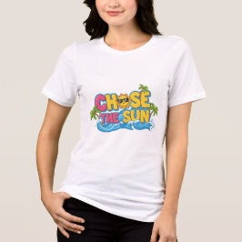 Semesterstämning Jaga Solen Tecknad Dam T-Shirt