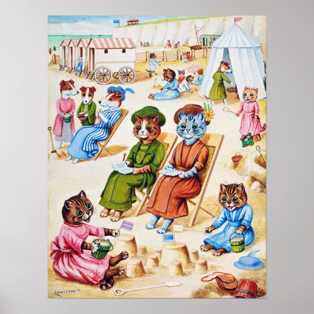 Semestertid Katter, Louis Wain Poster (Framsidan)