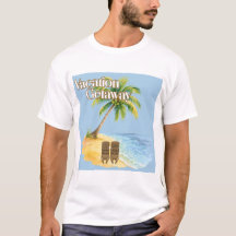Semesterutflykt Tropisk Strand Herr T-Shirt