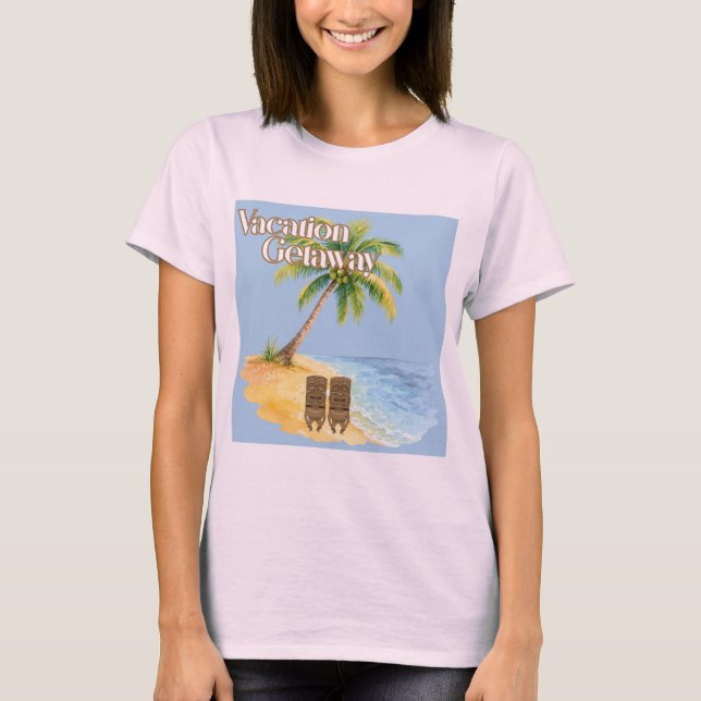 Semesterutflykt Tropisk Strand T-Shirt (Framsida)