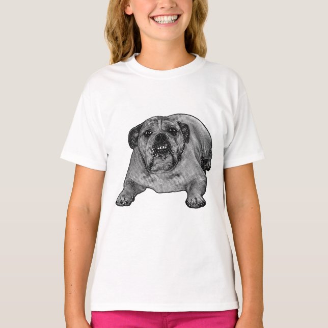 Semestervaror, bulldog attityd t shirt (Framsida)