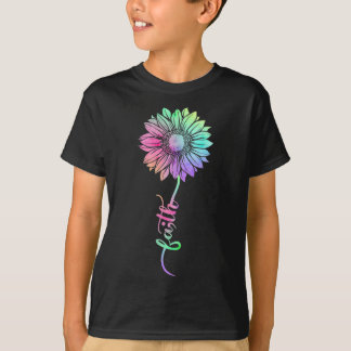 Semi Col för kvinnors solrosfärg vattenfärg för ps T Shirt