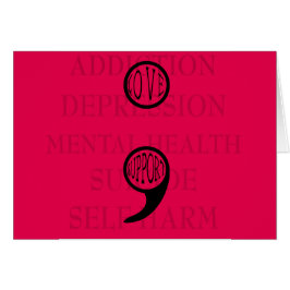 Semi Colons nya betydelse Kärlek & support Hälsningskort