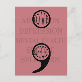 Semi Colons nya betydelse Kärlek & support Vykort