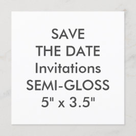 SEMI-GLOSS 110lb 5,25-tums bröllopsinbjudningar på Spara Datumet