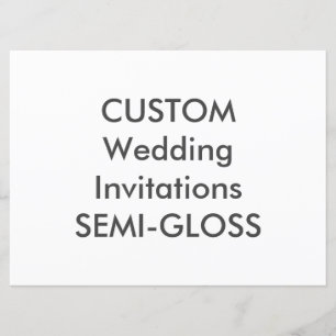 SEMI-GLOSS 110lb 8,75 x 6,5-tums bröllopsinbjudnin Inbjudningar