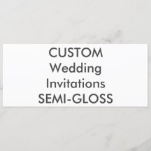 SEMI-GLOSS 9,25 x 4-tums bröllopsinbjudningar på 1
